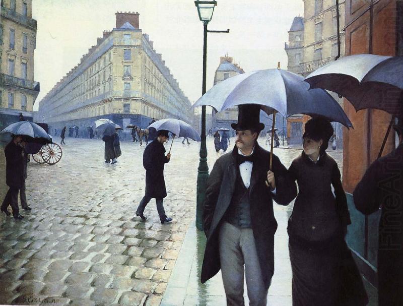 Paris, rain, Gustave Caillebotte